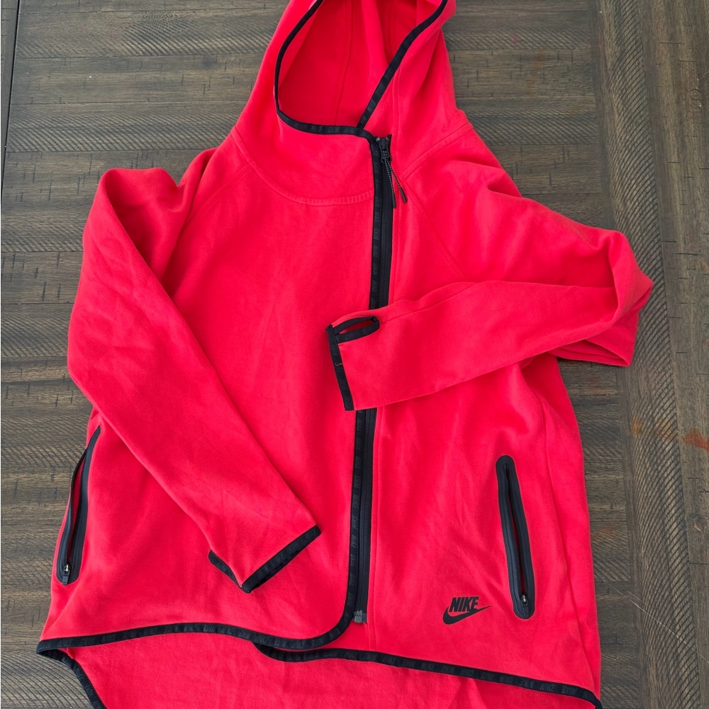 Nike Bright Red Hoodie with Black Accents